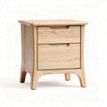 Houten nachtkastje met twee lades afmetingen 50 x 40 x 60cm naturel kleur