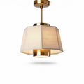 Hanglamp van stof met goudkleurige afwerking 30 x 30 x 25cm